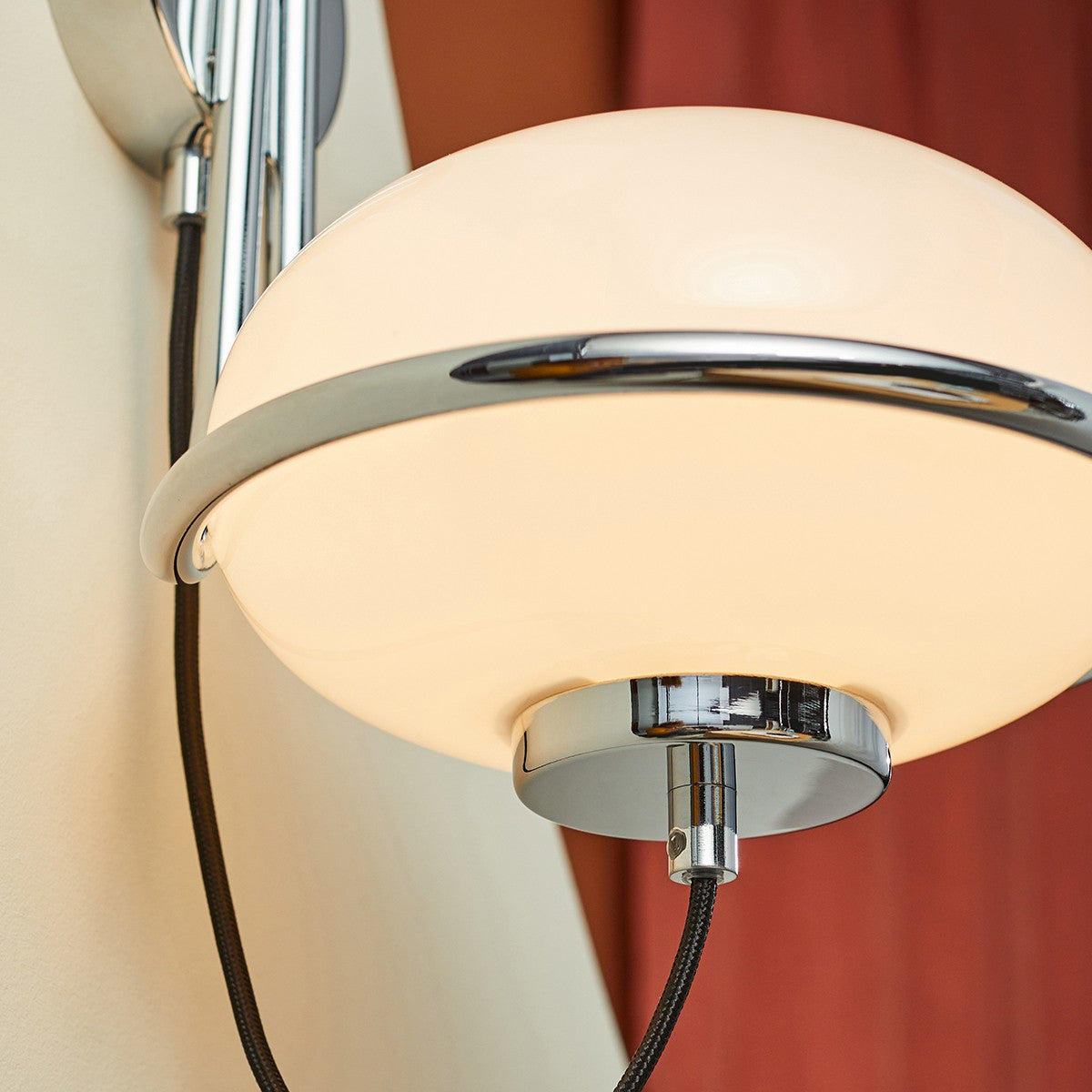 MADE Chrome Piper Wall Light