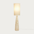 MADE Vince Cream Floor Lamp with Ceramic Lamp Base and Natural Linen Lampshade
