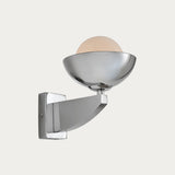 MADE Layla Modern Wall Light in Chrome with Gloss White Glass Lamp Shades