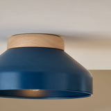 Navy Blue & Natural Wood