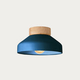 Navy Blue & Natural Wood