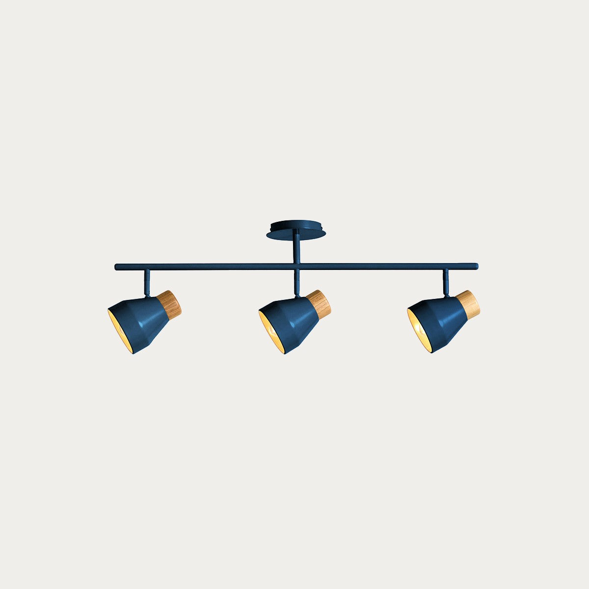Navy Blue & Natural Wood