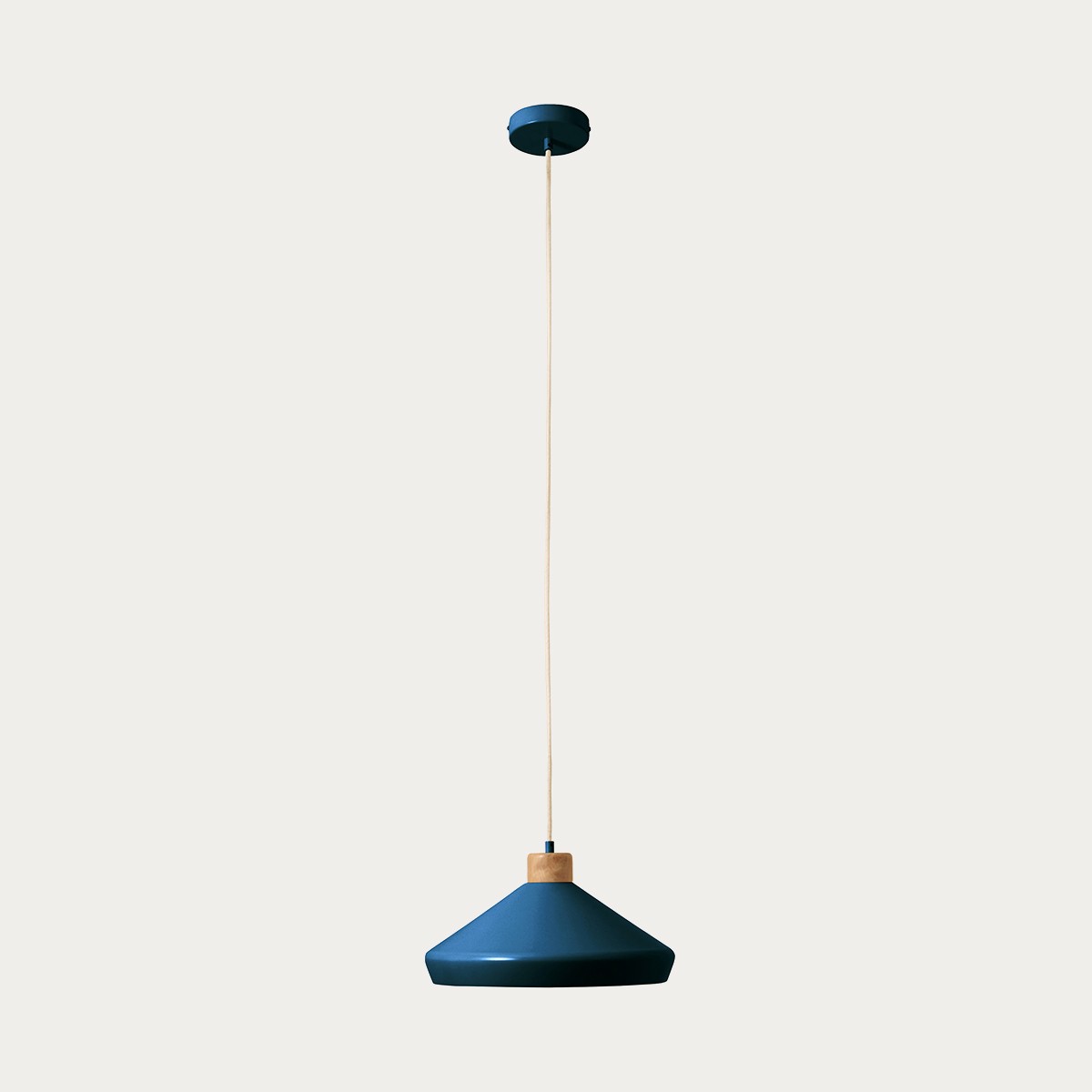 Navy Blue & Natural Wood