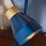 Navy Blue & Natural Wood