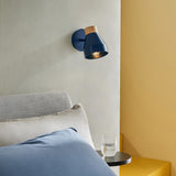 Navy Blue & Natural Wood