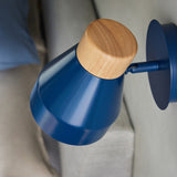 Navy Blue & Natural Wood