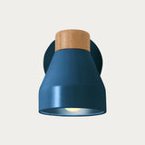 Navy Blue & Natural Wood