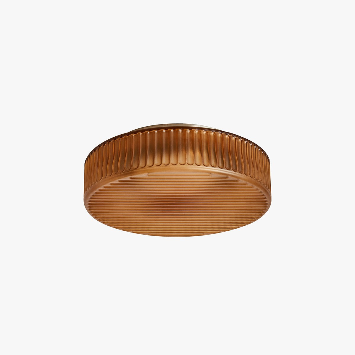 Amber Frosted Glass & Brushed Silver