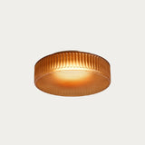 Amber Frosted Glass & Brushed Silver