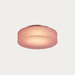 Pink Frosted Glass & Brushed Silver