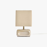 Cream Reactive Glaze & Natural Faux Linen