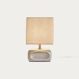 Cream Reactive Glaze & Natural Faux Linen