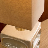 Cream Reactive Glaze & Natural Faux Linen