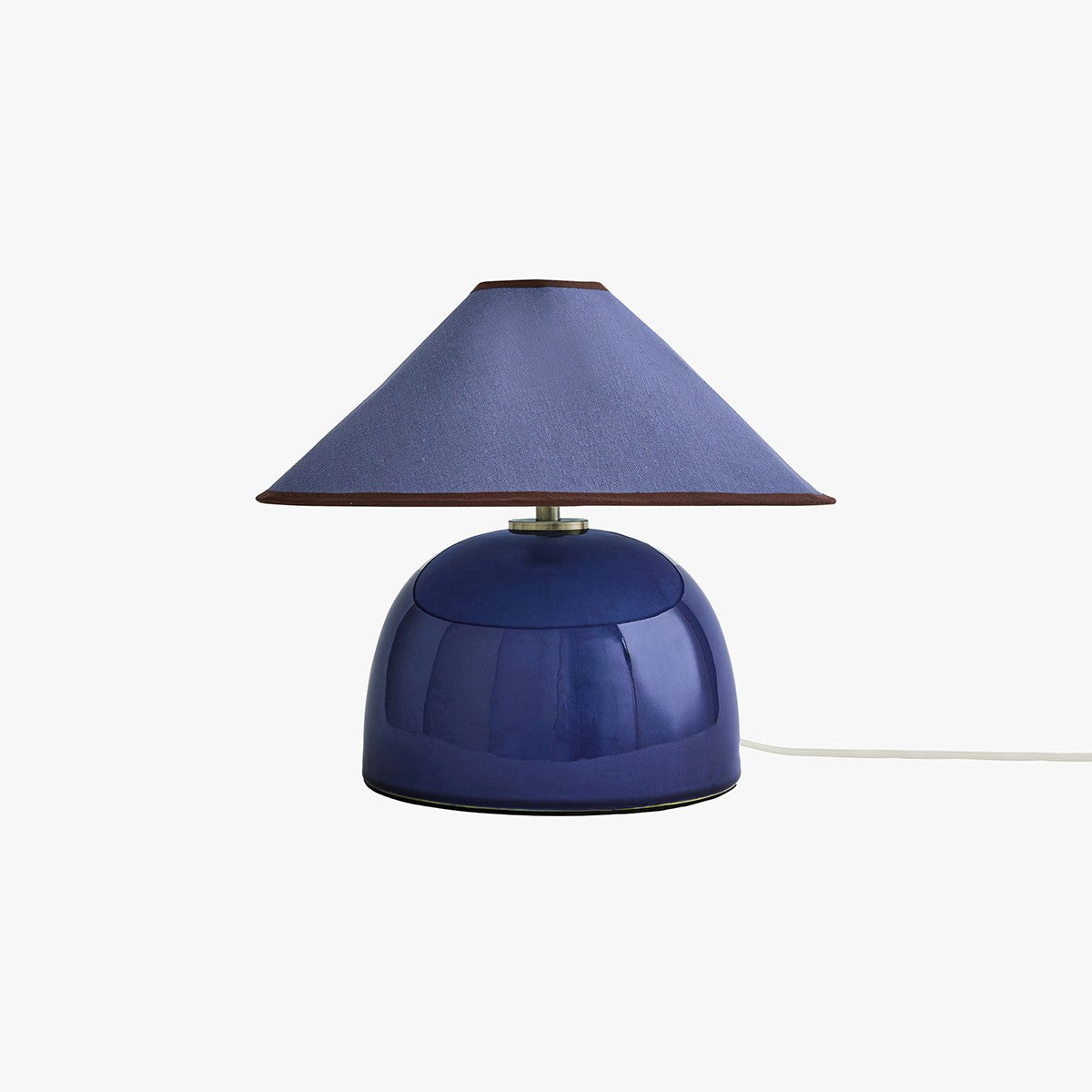 MADE Nora Navy Blue Table Lamp with Ceramic Lamp Base