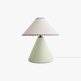 MADE Marlowe Sage Green Lamp with Ceramic Lamp Base and Vintage White Tapered Shade