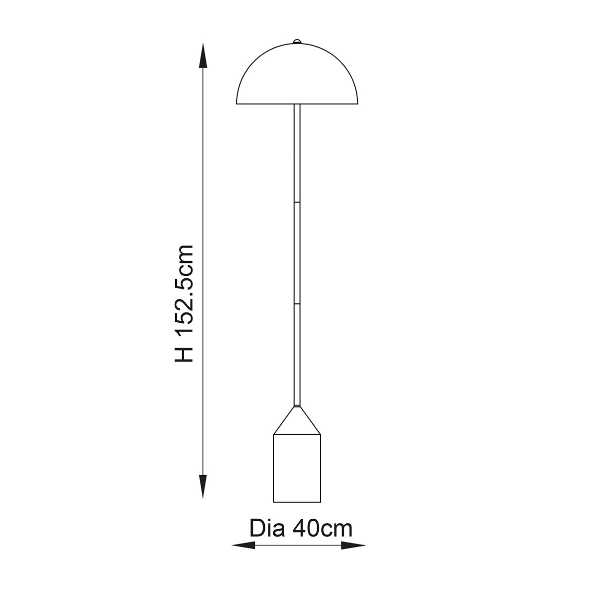 Elliot Contemporary Floor Lamp in Gold