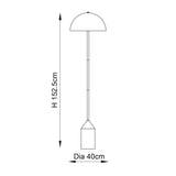 Elliot Contemporary Floor Lamp in Gold