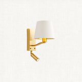 Brushed satin gold & vintage white fabric