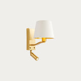 Brushed satin gold & vintage white fabric