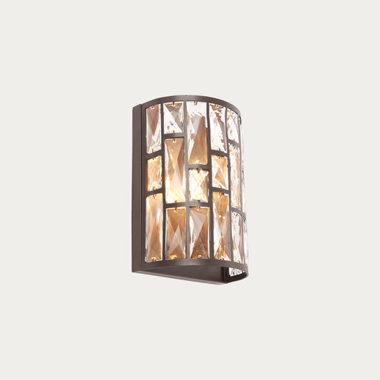 Bronte Wall Light in Bronze and Crystal