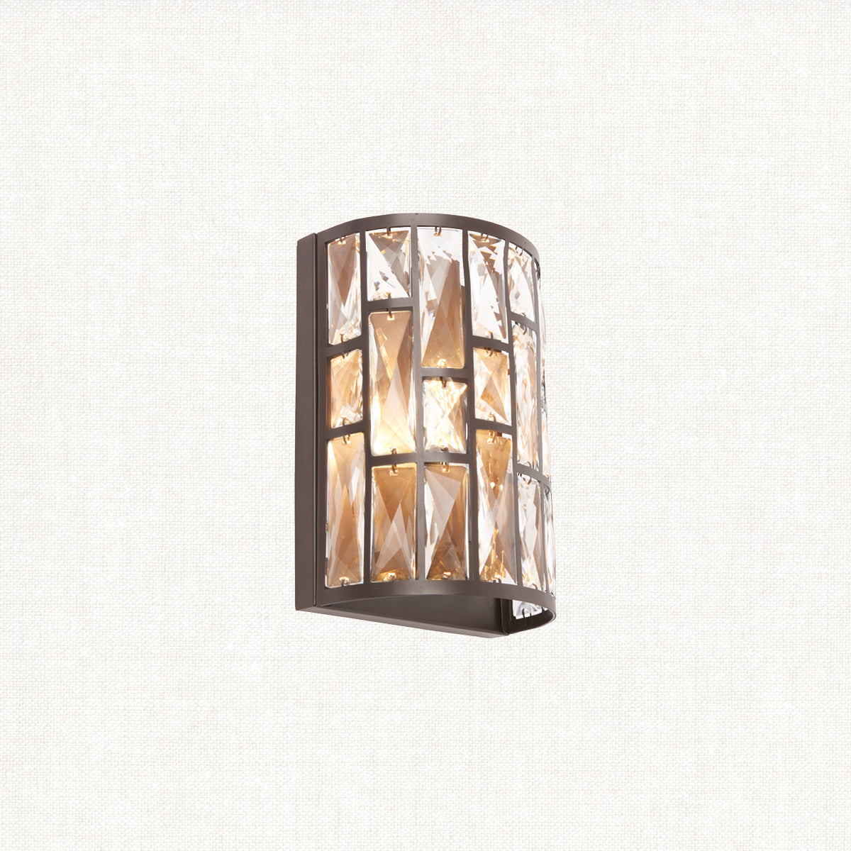 Bronte Wall Light in Bronze and Crystal