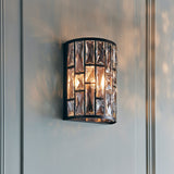 Bronte Wall Light in Bronze and Crystal
