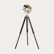 Farah Retro Tripod Floor Lamp in Nickel