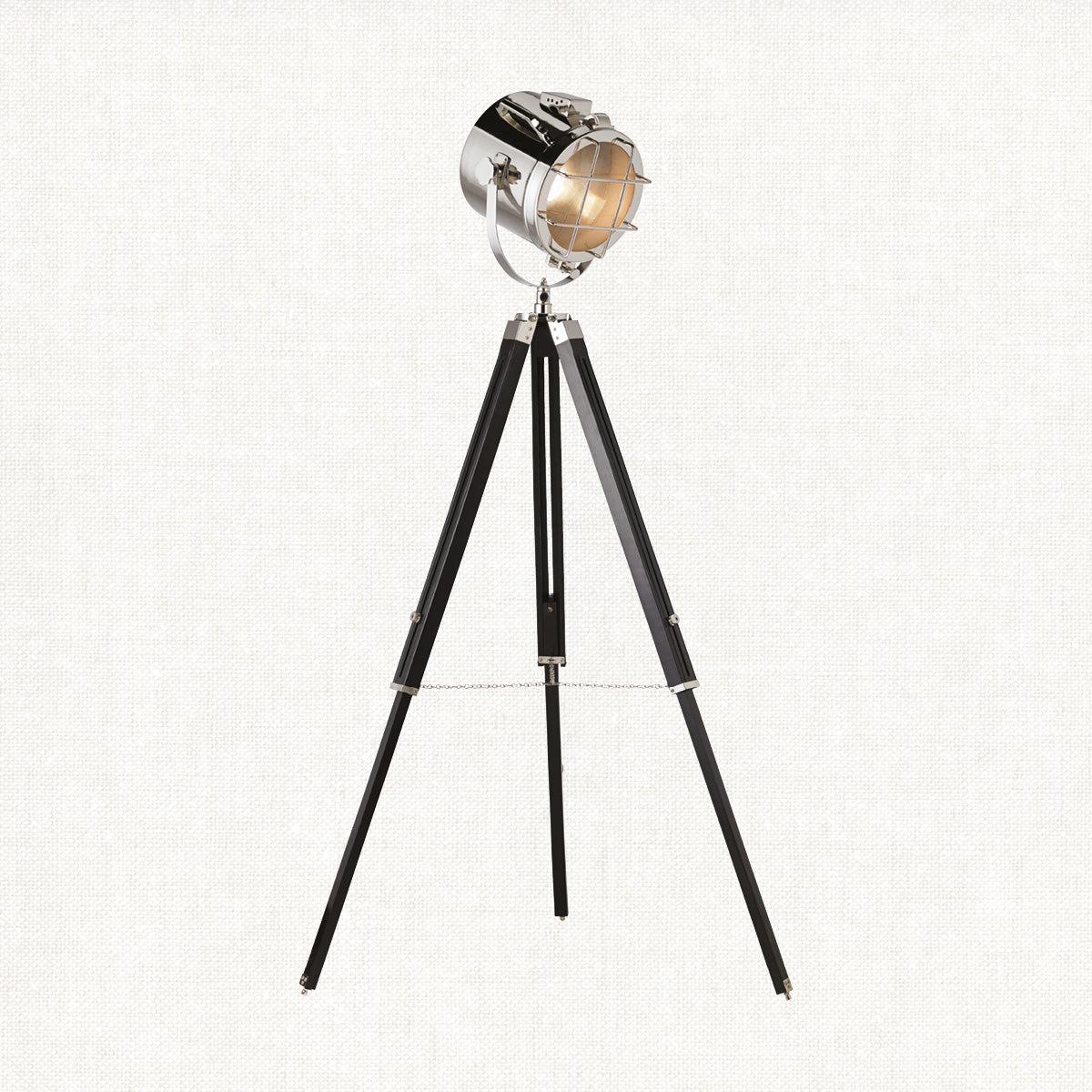 Farah Retro Tripod Floor Lamp in Nickel