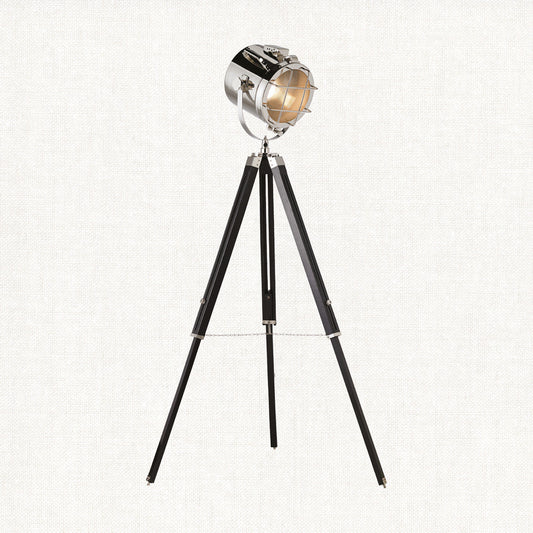 Farah Retro Tripod Floor Lamp in Nickel