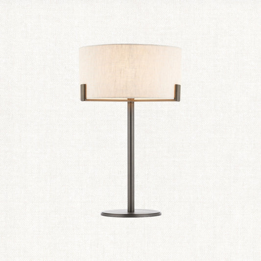 Elm Table Lamp in Bronze and Beige