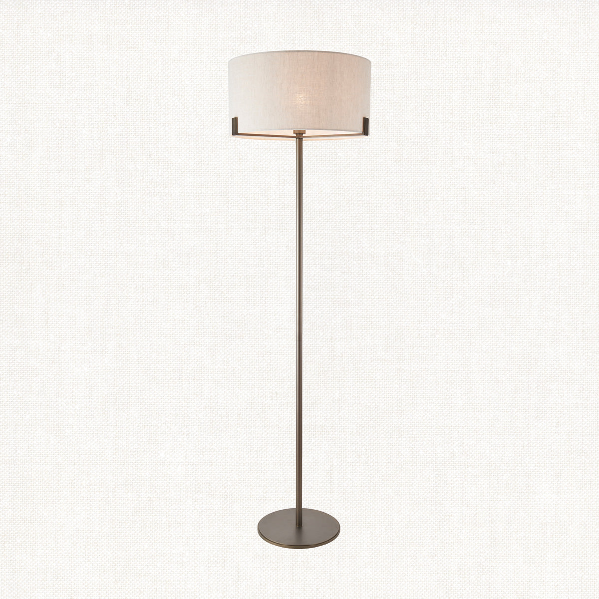 Elm Floor Lamp in Bronze and Beige