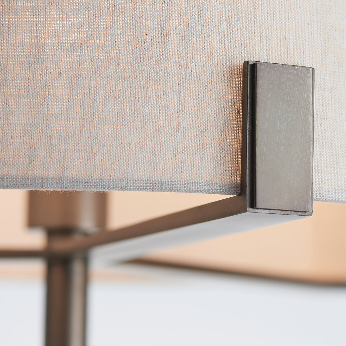 Elm Floor Lamp in Bronze and Beige