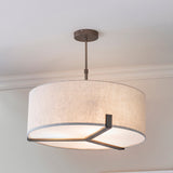 Elm Pendant in Bronze and Beige