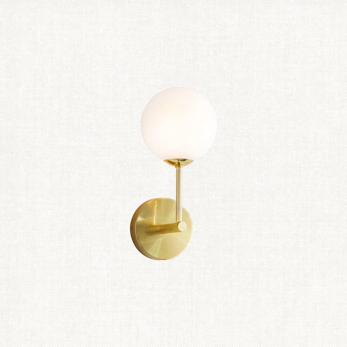 Moon Wall Light in Brushed Brass and Opal
