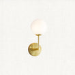Moon Wall Light in Brushed Brass and Opal