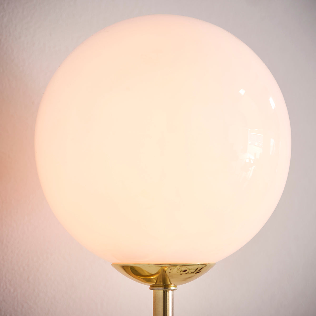 Moon Wall Light in Brushed Brass and Opal