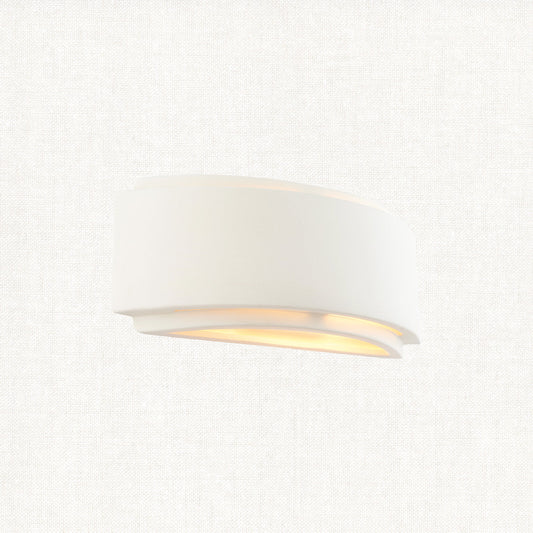 Farrah Ceramic Wall Lamp in Gloss White
