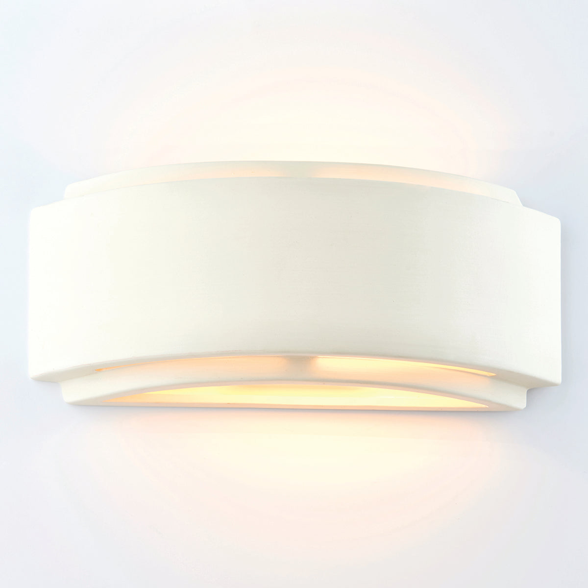 Farrah Ceramic Wall Lamp in Gloss White