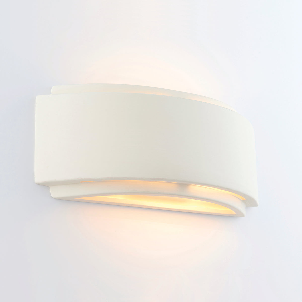 Farrah Ceramic Wall Lamp in Gloss White