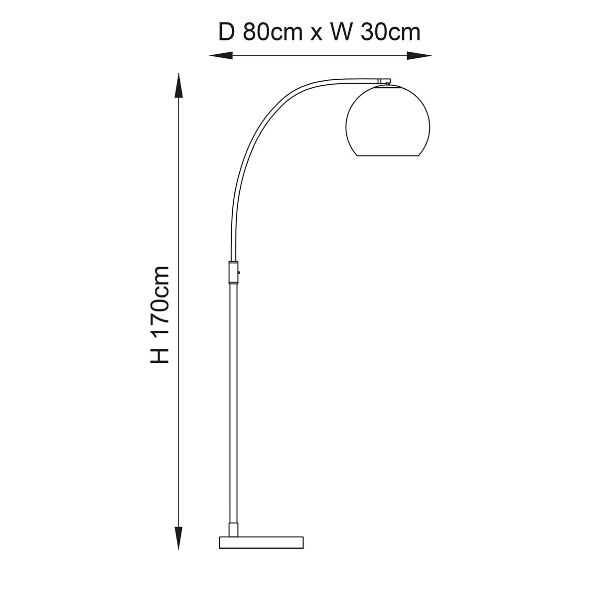 Moon Curved Floor Lamp in Brass, White Marble and Opal