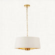 Brushed satin gold & vintage white fabric