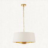 Brushed satin gold & vintage white fabric