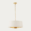 Brushed satin gold & vintage white fabric