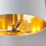Brushed satin gold & vintage white fabric