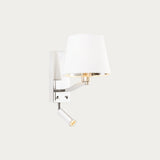 Bright nickel plate & vintage white fabric