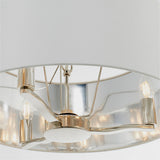 Bright nickel plate & vintage white fabric