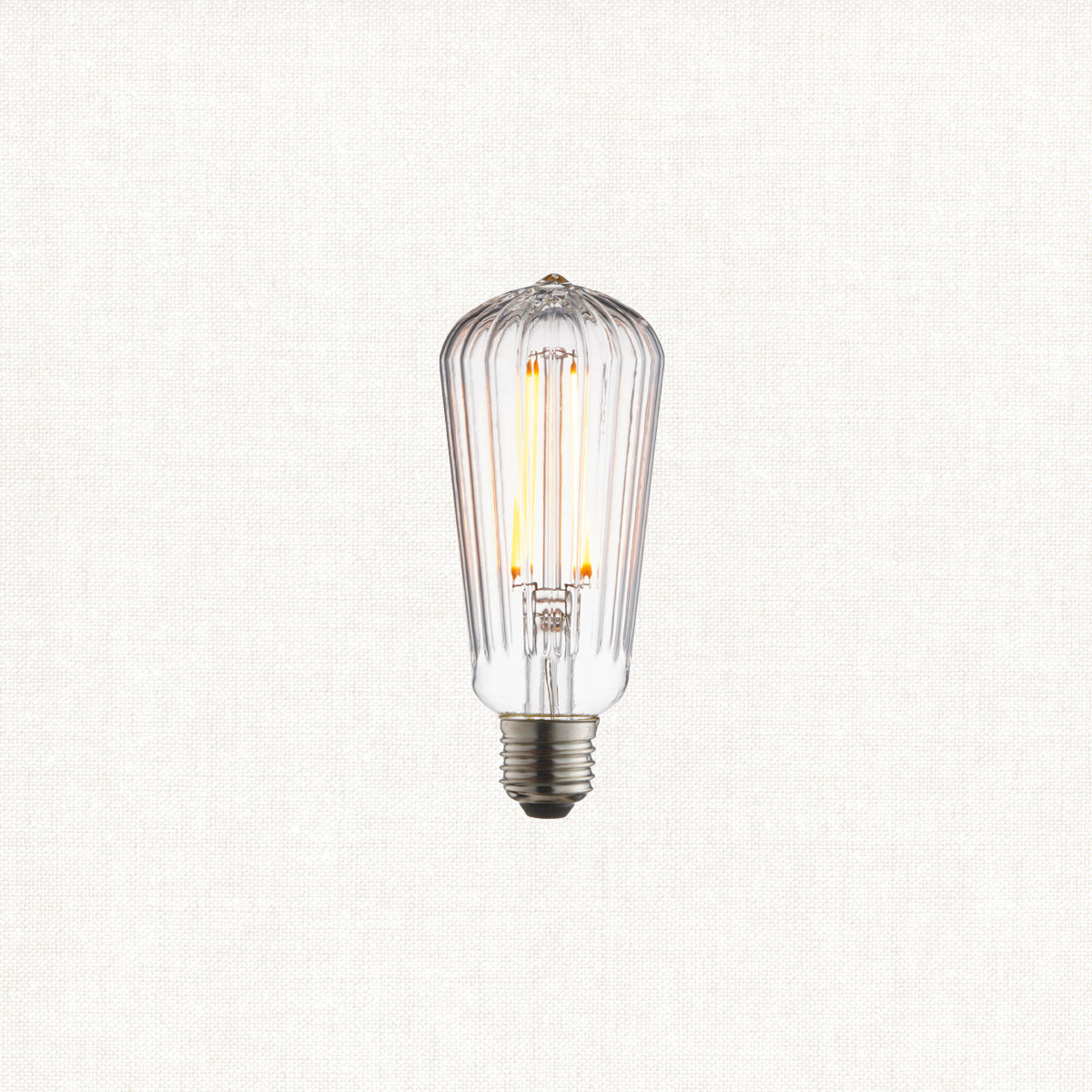 LED Ribbed Pear Shaped Bulb