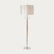Sparrow Floor Lamp in Wood and Chrome