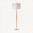 Sparrow Floor Lamp in Wood and Chrome