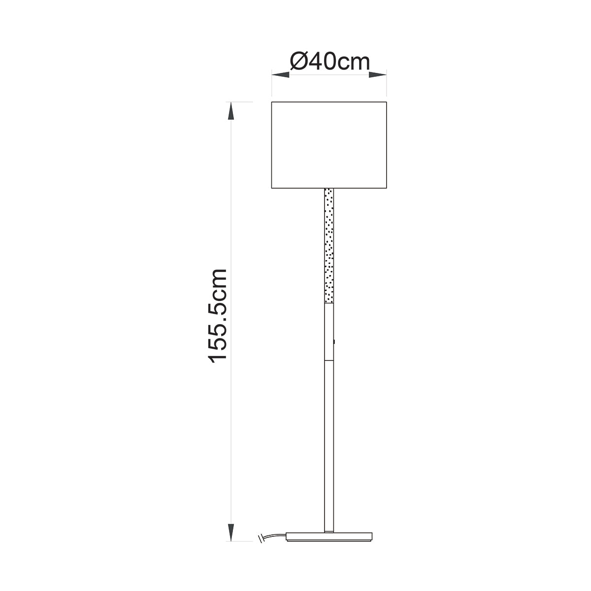 Fizz Floor Lamp in Chrome